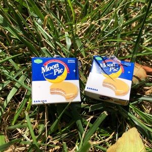 HANDMADE BANANA MOON PIE EARRINGS